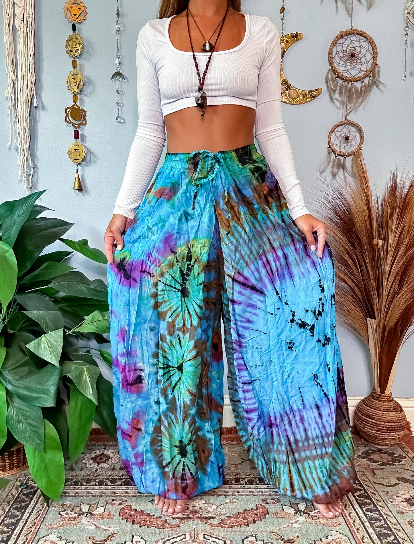 NOVA HAREM TROUSERS - GLACIER