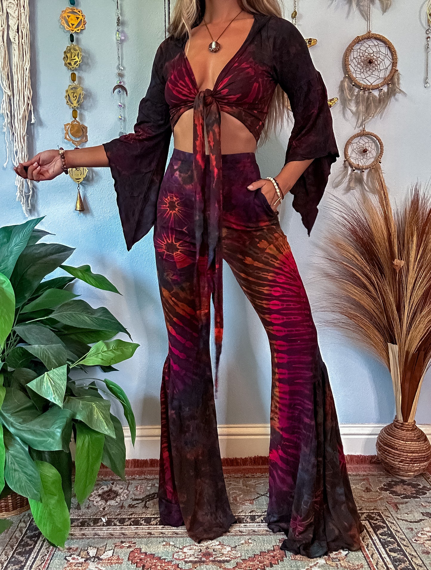 AURORA BELL BOTTOMS - BROWN