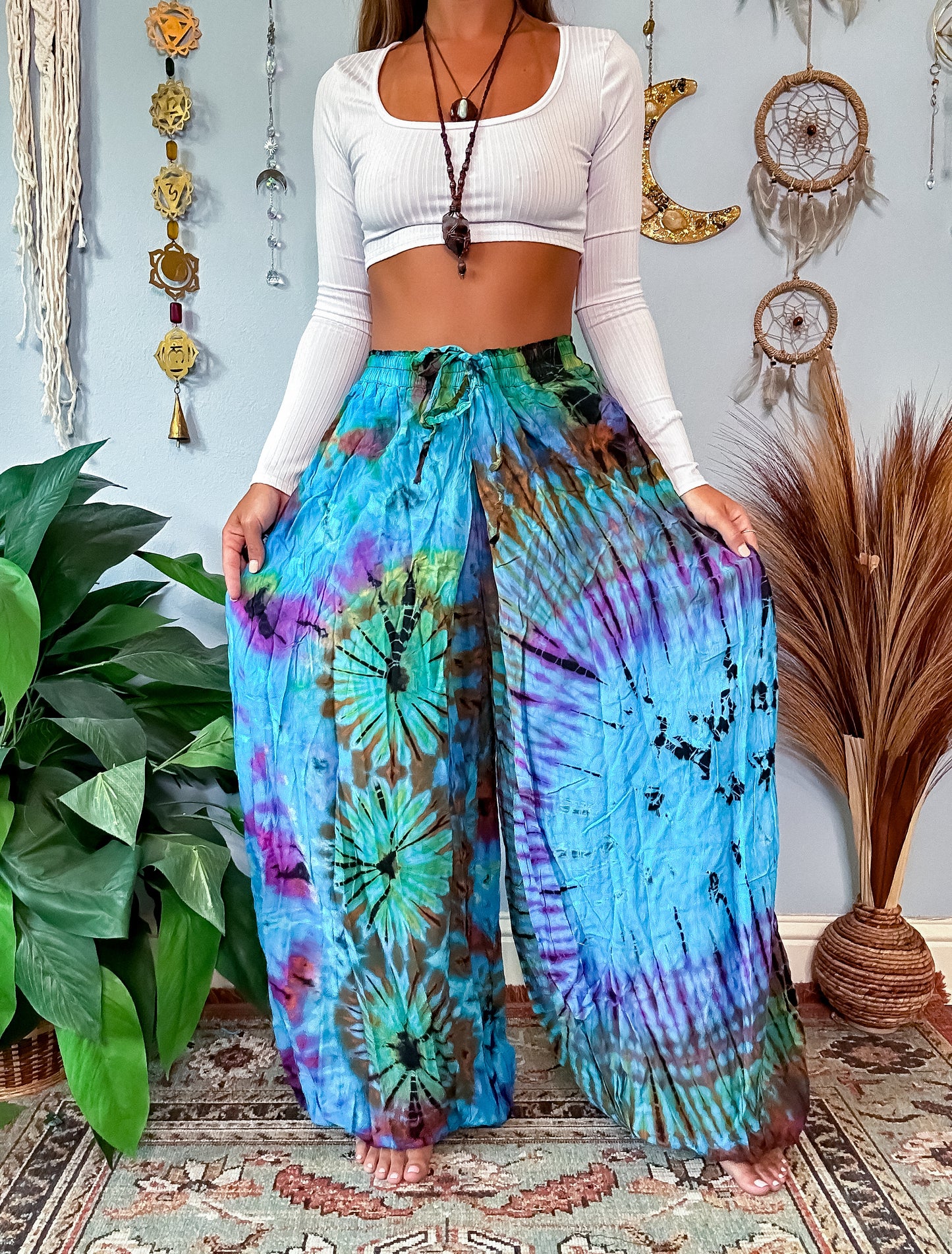 NOVA HAREM TROUSERS - GLACIER