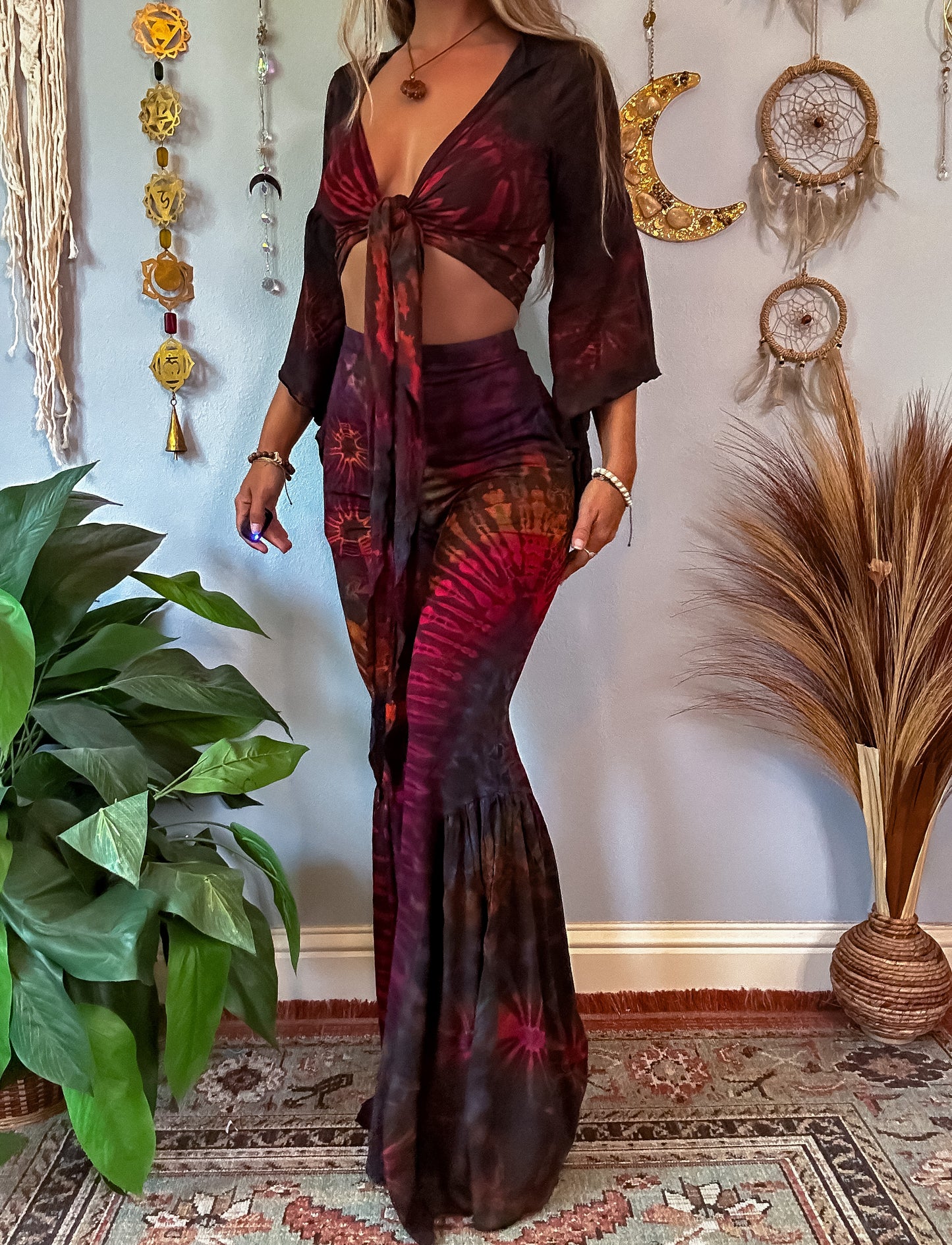 AURORA BELL BOTTOMS - BROWN