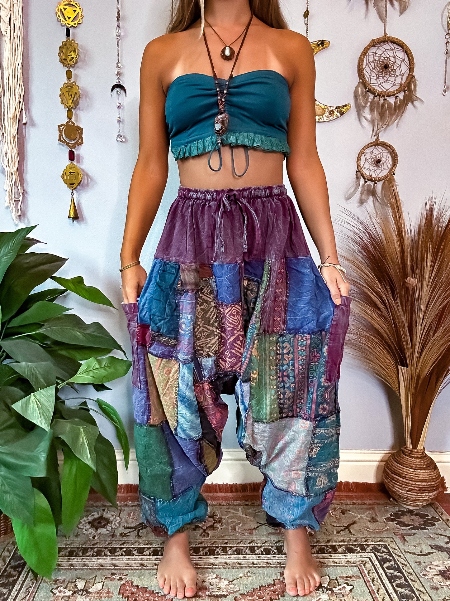FORESTER HAREM TROUSERS - BERRY