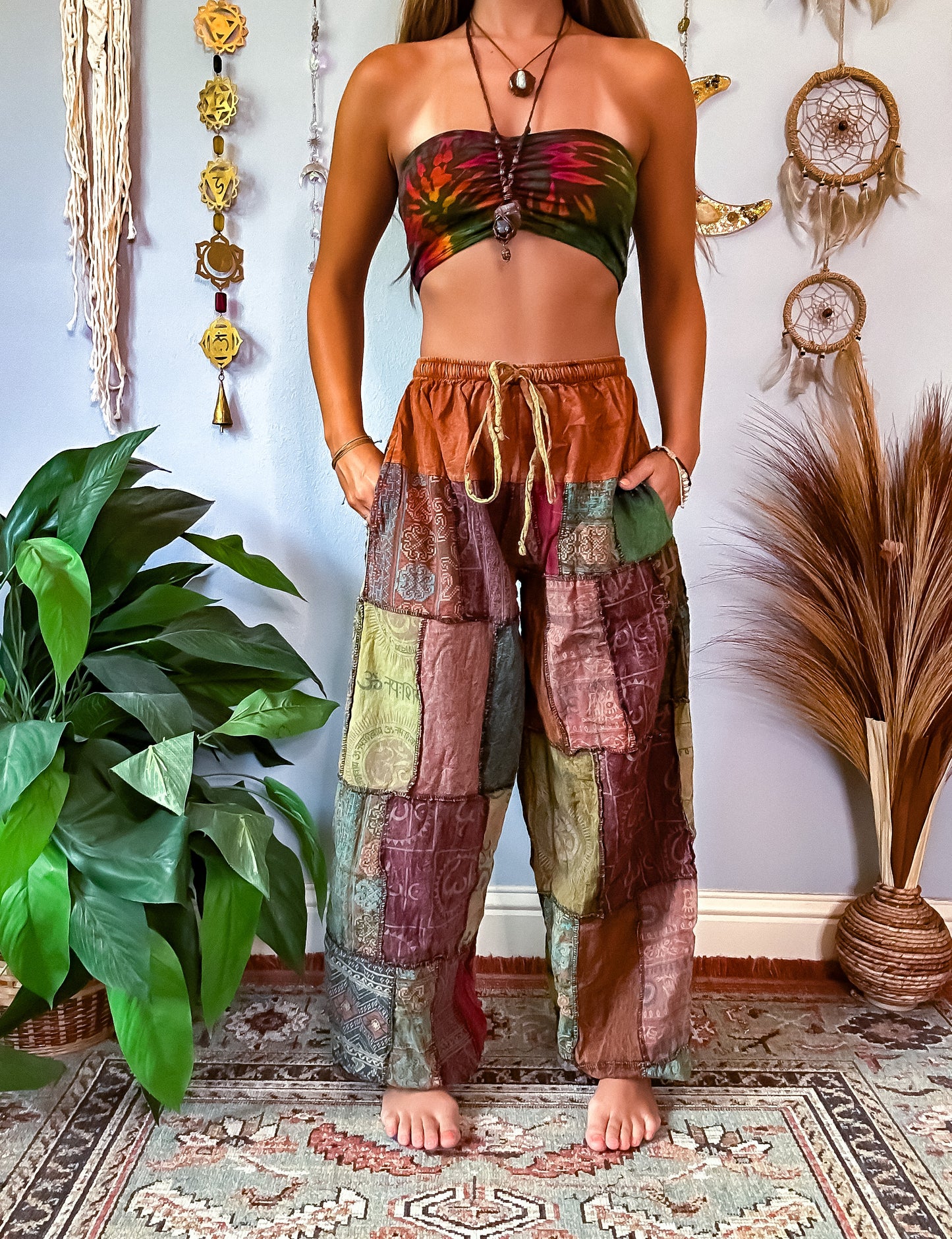 WOODLAND HAREM TROUSERS - RUST