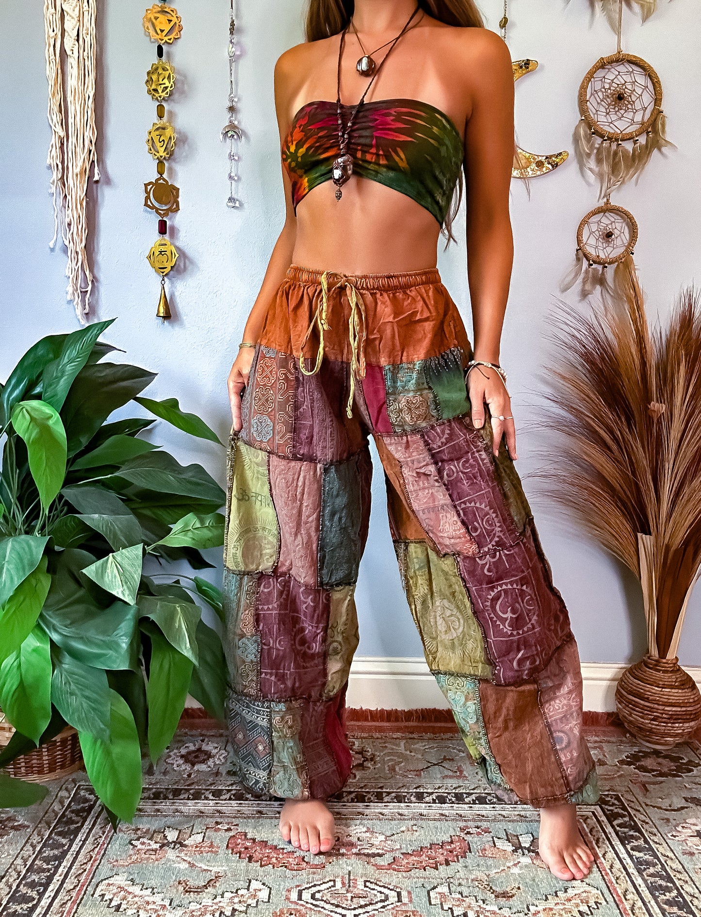 WOODLAND HAREM TROUSERS - RUST