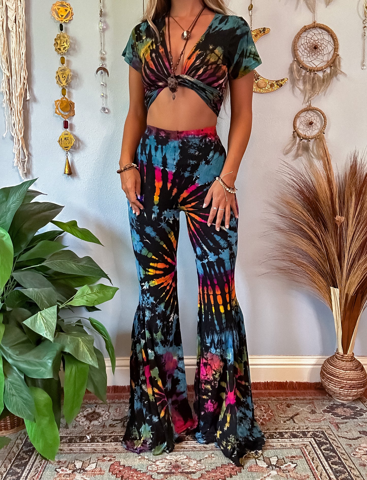 AURORA BELL BOTTOMS - BLACK