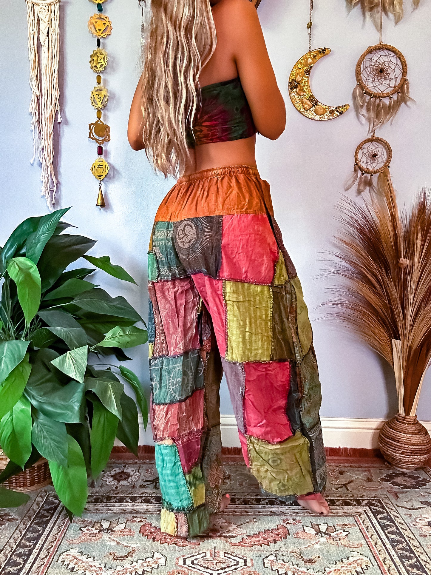 WOODLAND HAREM TROUSERS - RUST
