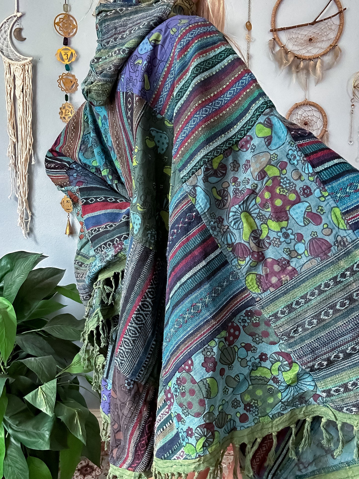 MUSHROOM PATCH PONCHO - COOL