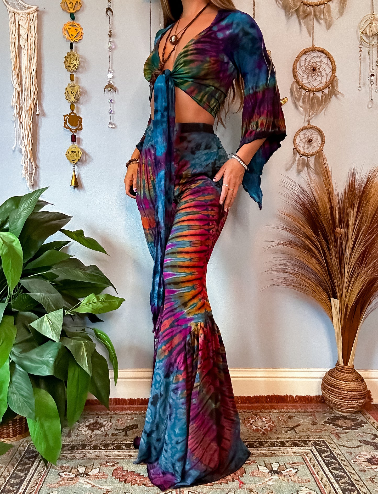 AURORA BELL BOTTOMS - TURQUOISE