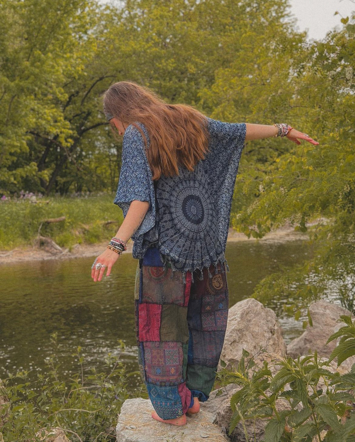 WOODLAND HAREM TROUSERS - COOL TONED