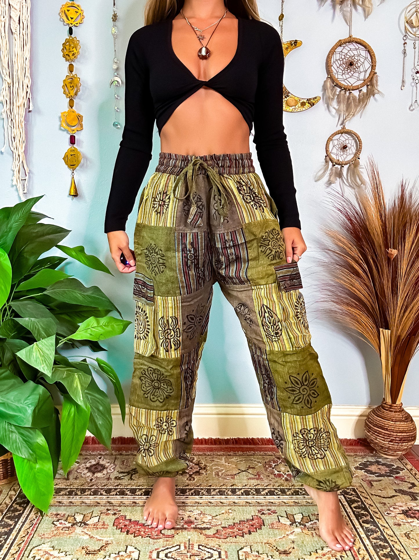 FORAGER HAREM TROUSERS - OLIVE