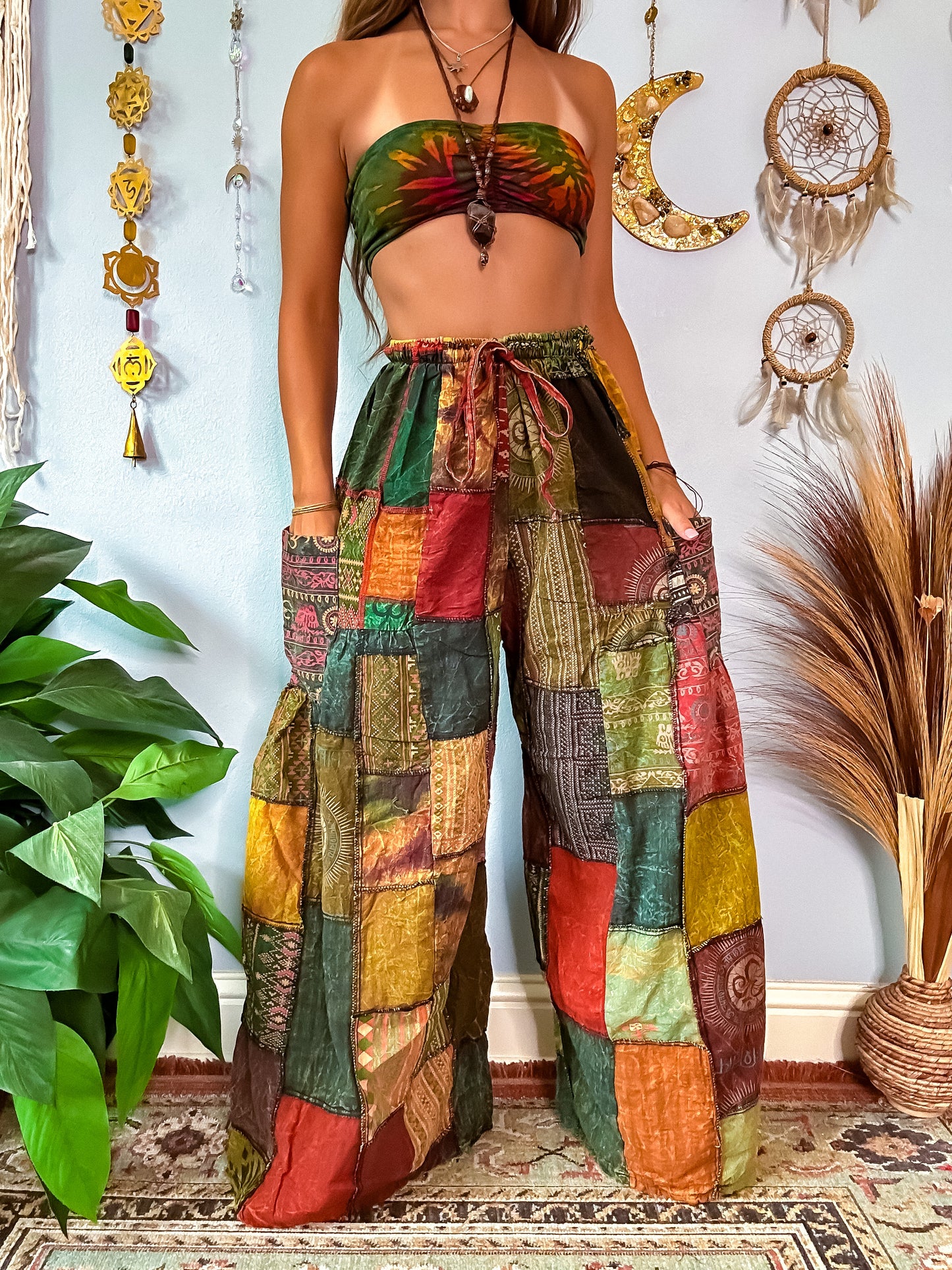 WOODLAND WIDE LEG TROUSERS - WARM