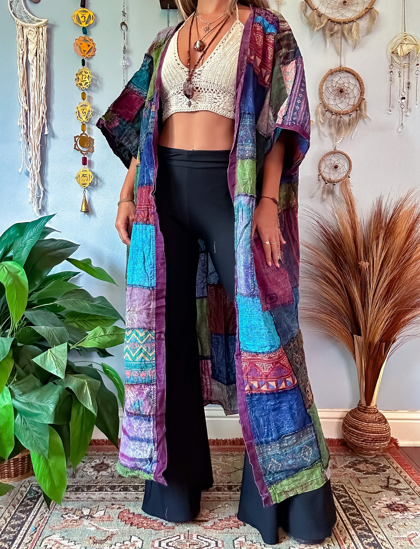 WOODLAND PATCHWORK DUSTER - COOL TONED