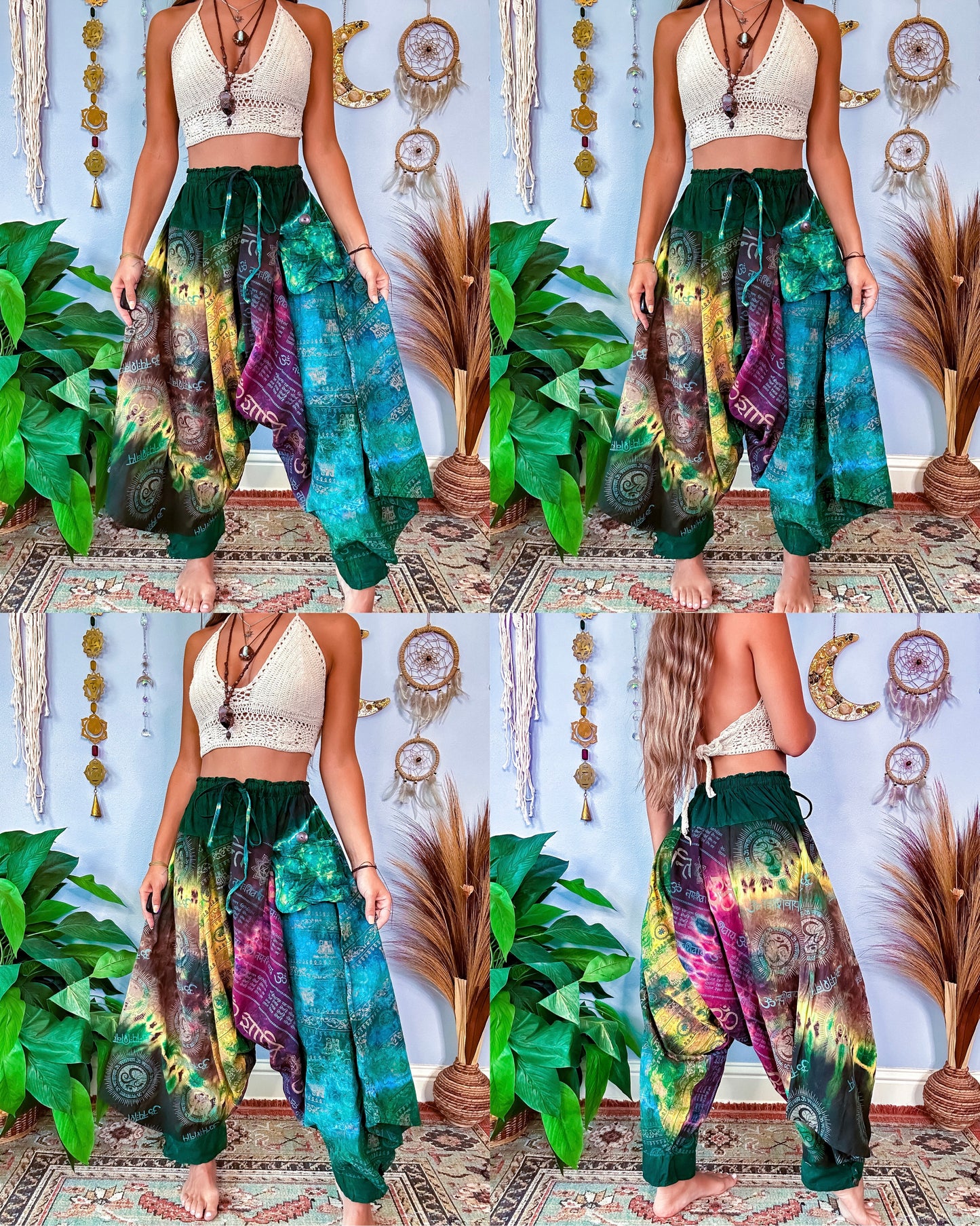 OMARI DROP CROTCH HAREM TROUSERS