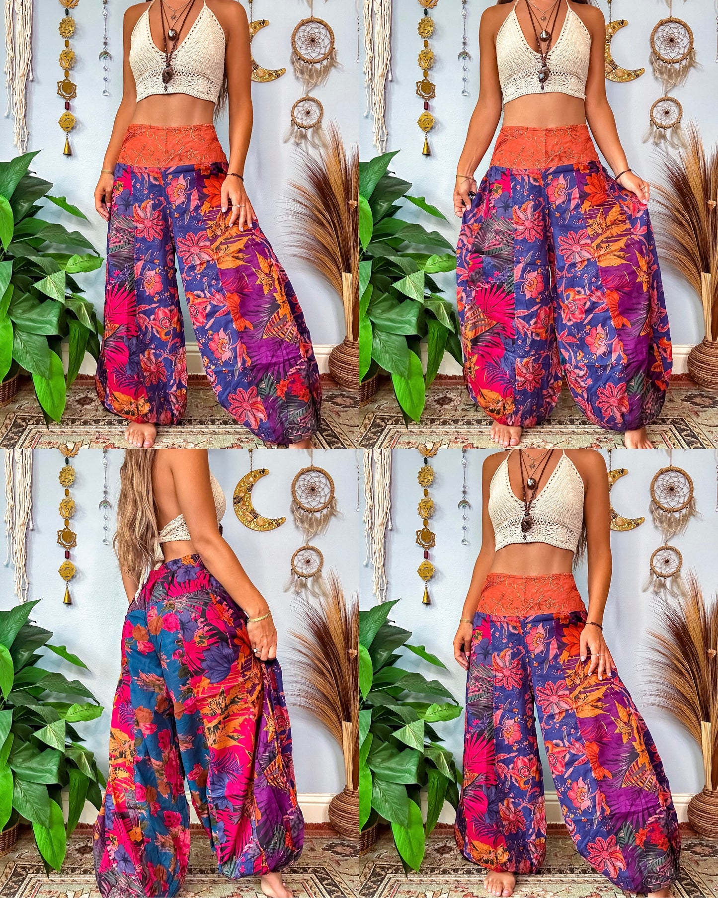 CORDELIA PATCHWORK HAREM TROUSERS