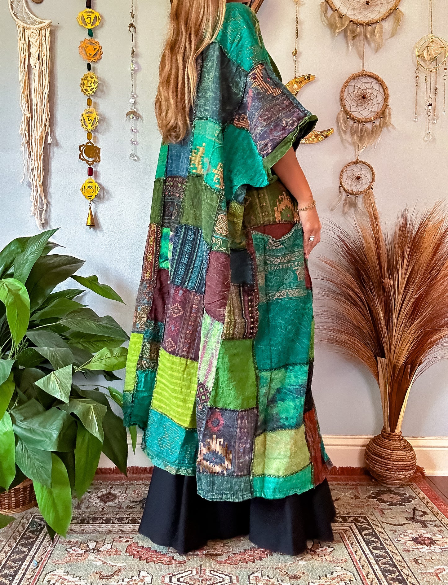 WOODLAND PATCHWORK DUSTER - FOREST TONED