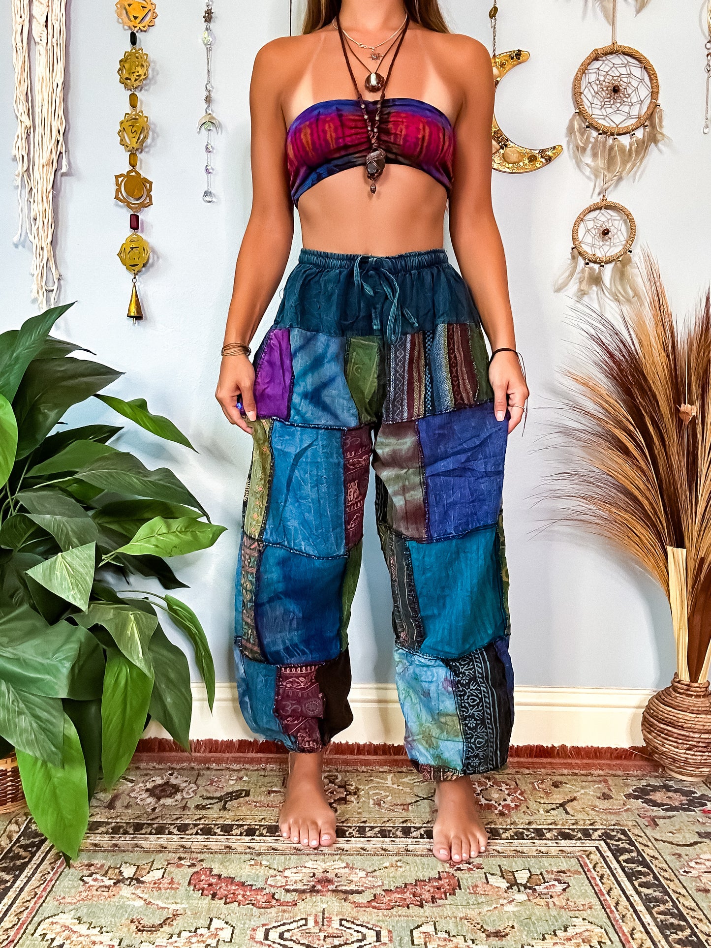 WOODLAND HAREM TROUSERS - COOL TONED