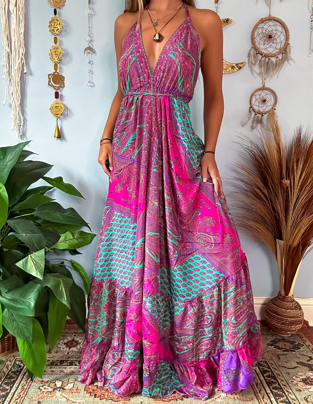 Silk Tiered Dress