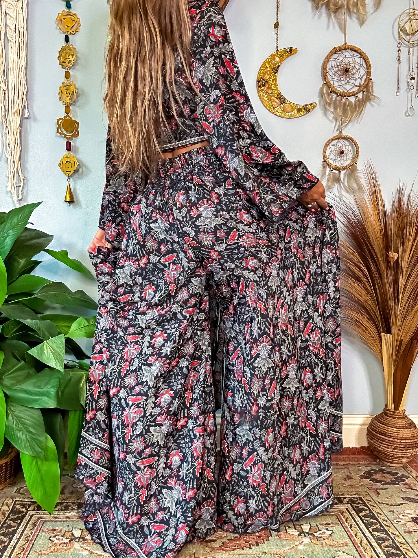 MARLOW TOP & PANTS SET - BLACK