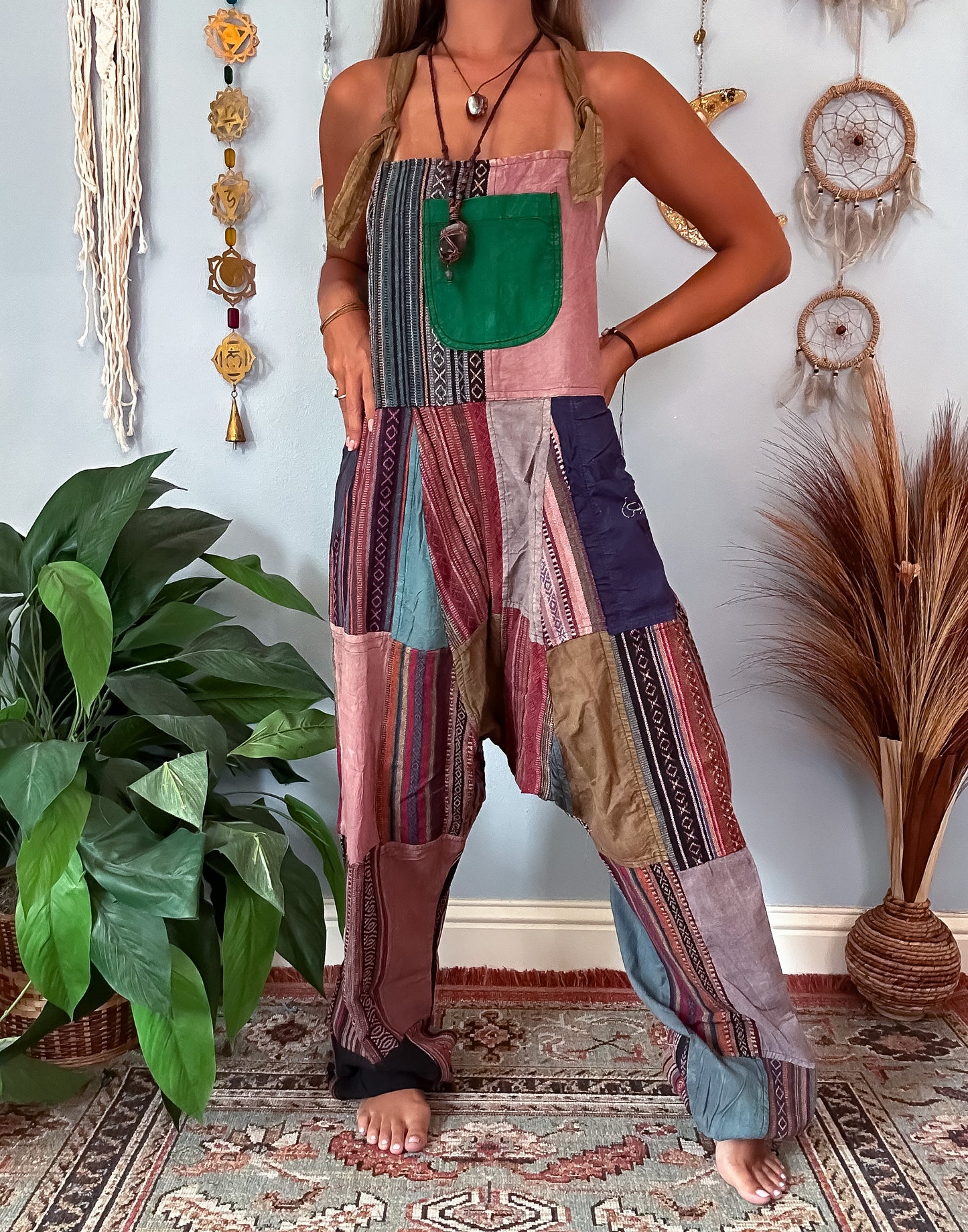 CARTER HAREM OVERALLS - EARTH