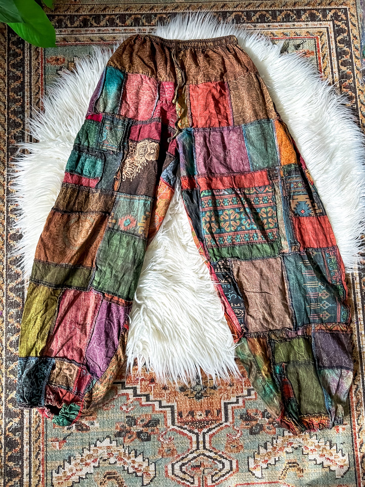 WOODLAND HAREM TROUSERS - EARTH