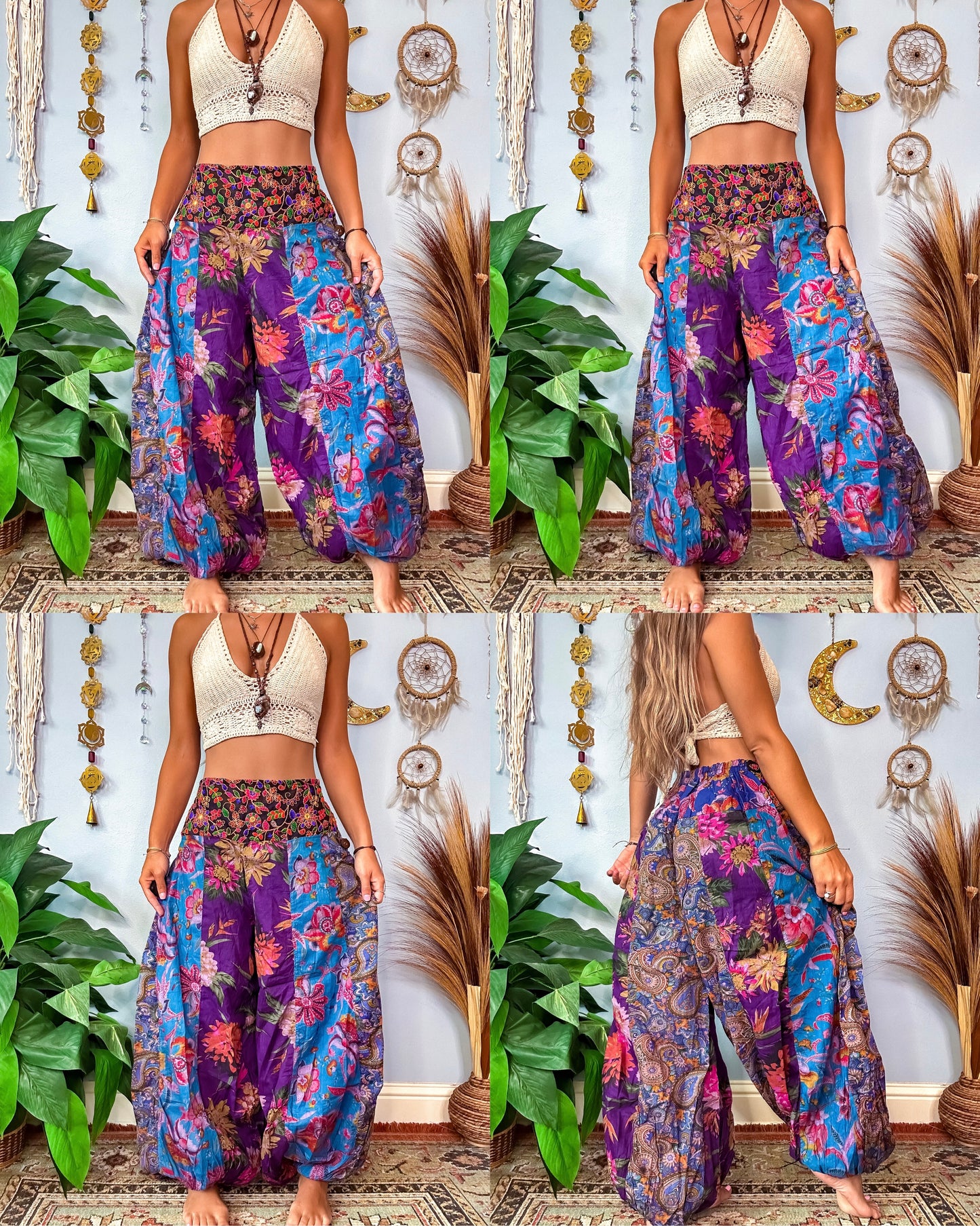 CORDELIA PATCHWORK HAREM TROUSERS