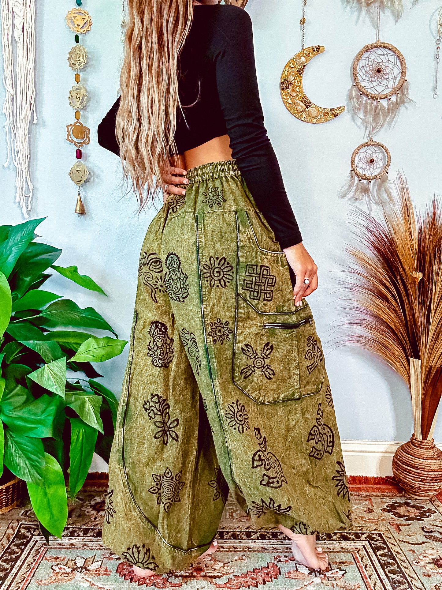 CELESTIA HAREM TROUSERS - FOREST