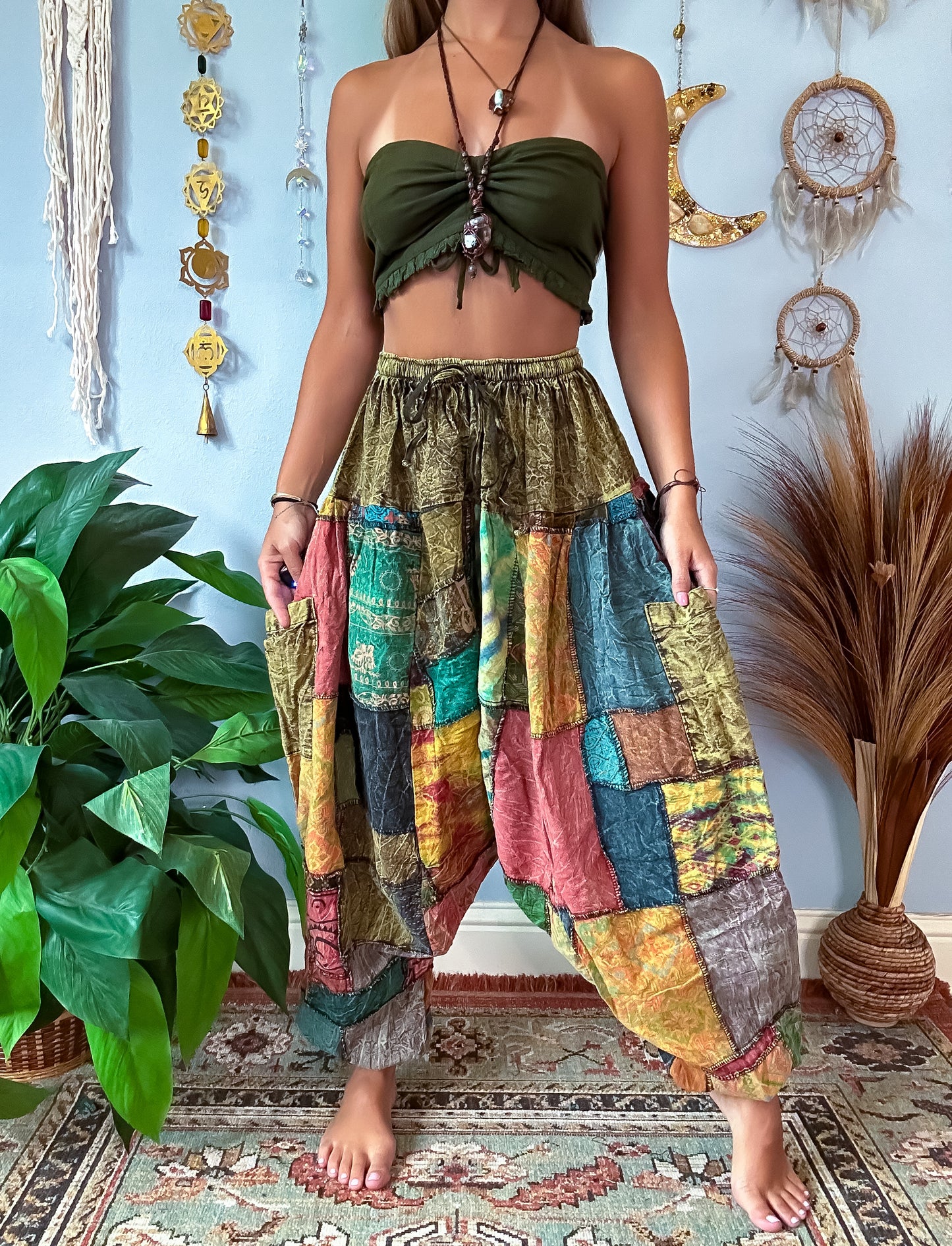FORESTER HAREM TROUSERS - LIGHT FOREST