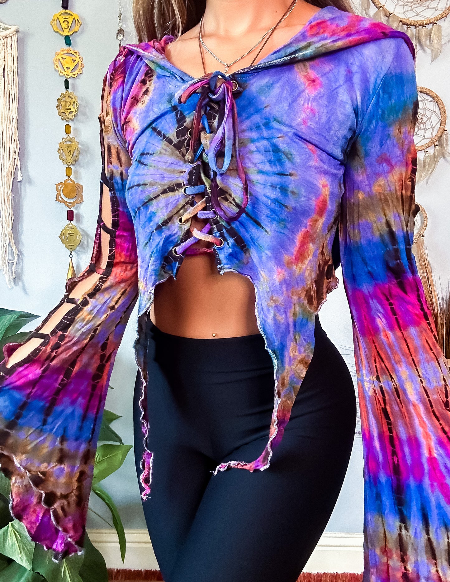 TRIXIE HOODED TOP - PURPLE
