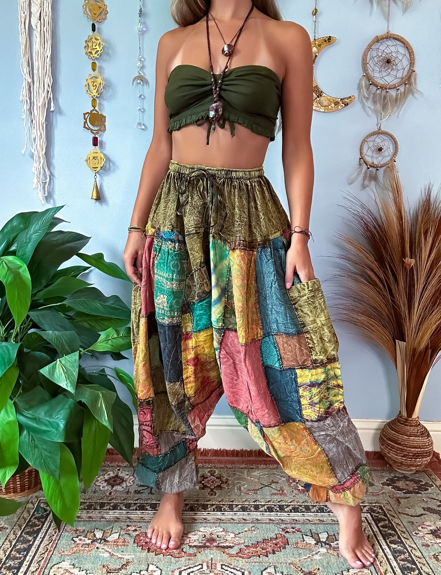FORESTER HAREM TROUSERS - LIGHT FOREST