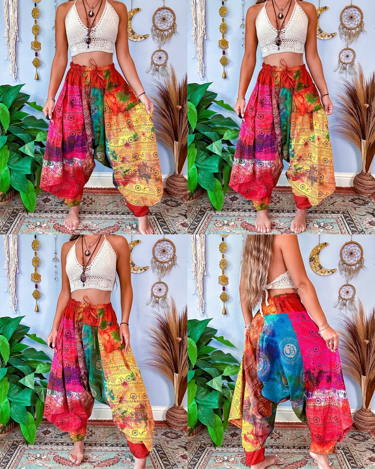 OMARI DROP CROTCH HAREM TROUSERS