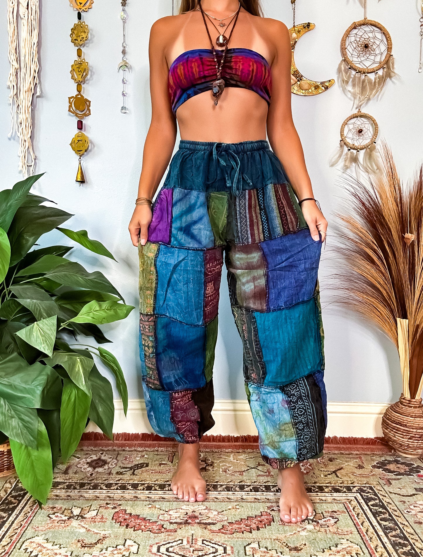 WOODLAND HAREM TROUSERS - COOL TONED