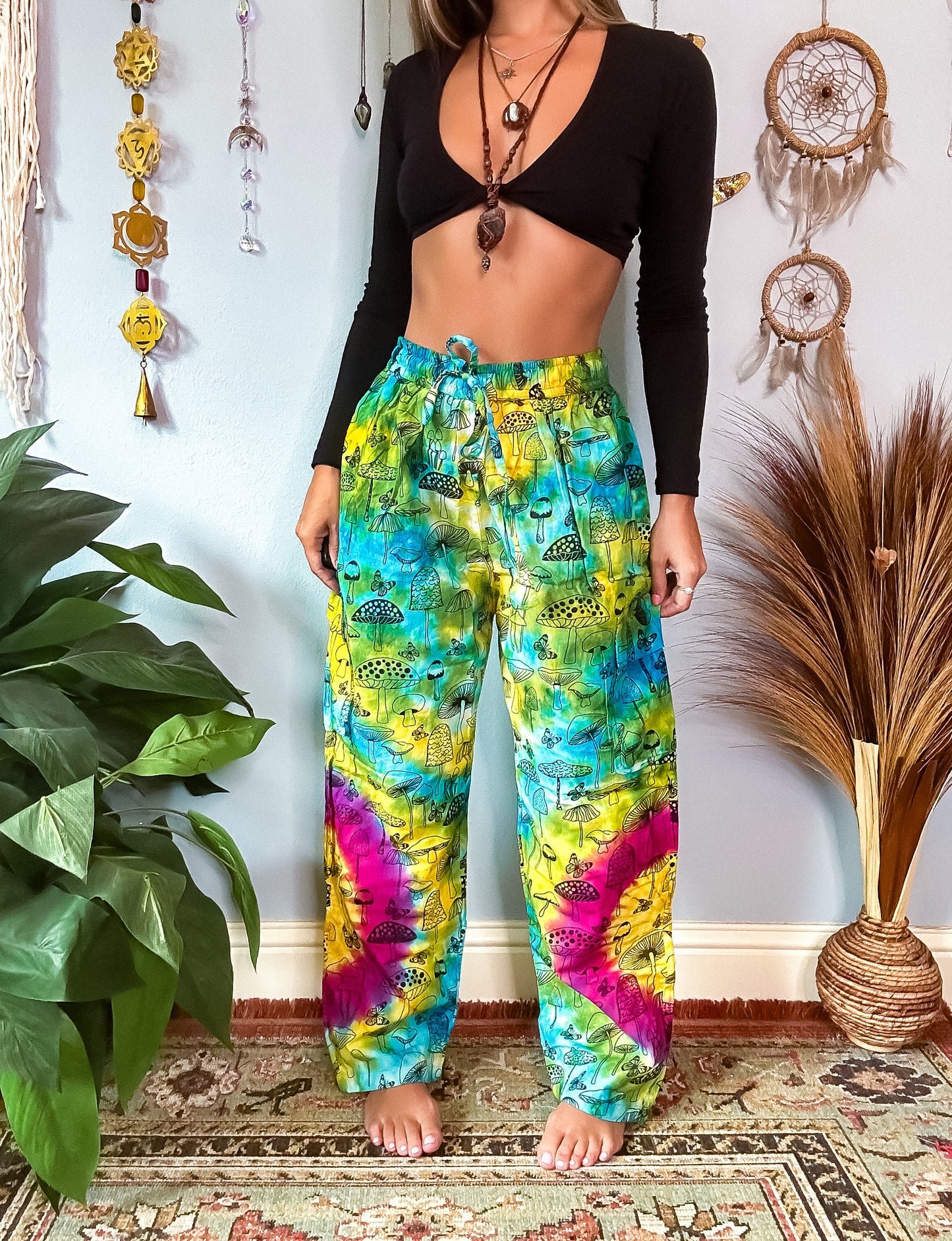 SWIRL BUTTERFLY TRIPS STRAIGHT LEG TROUSERS