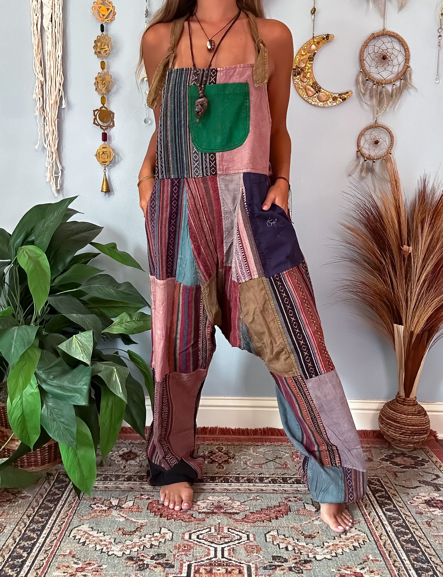 CARTER HAREM OVERALLS - EARTH