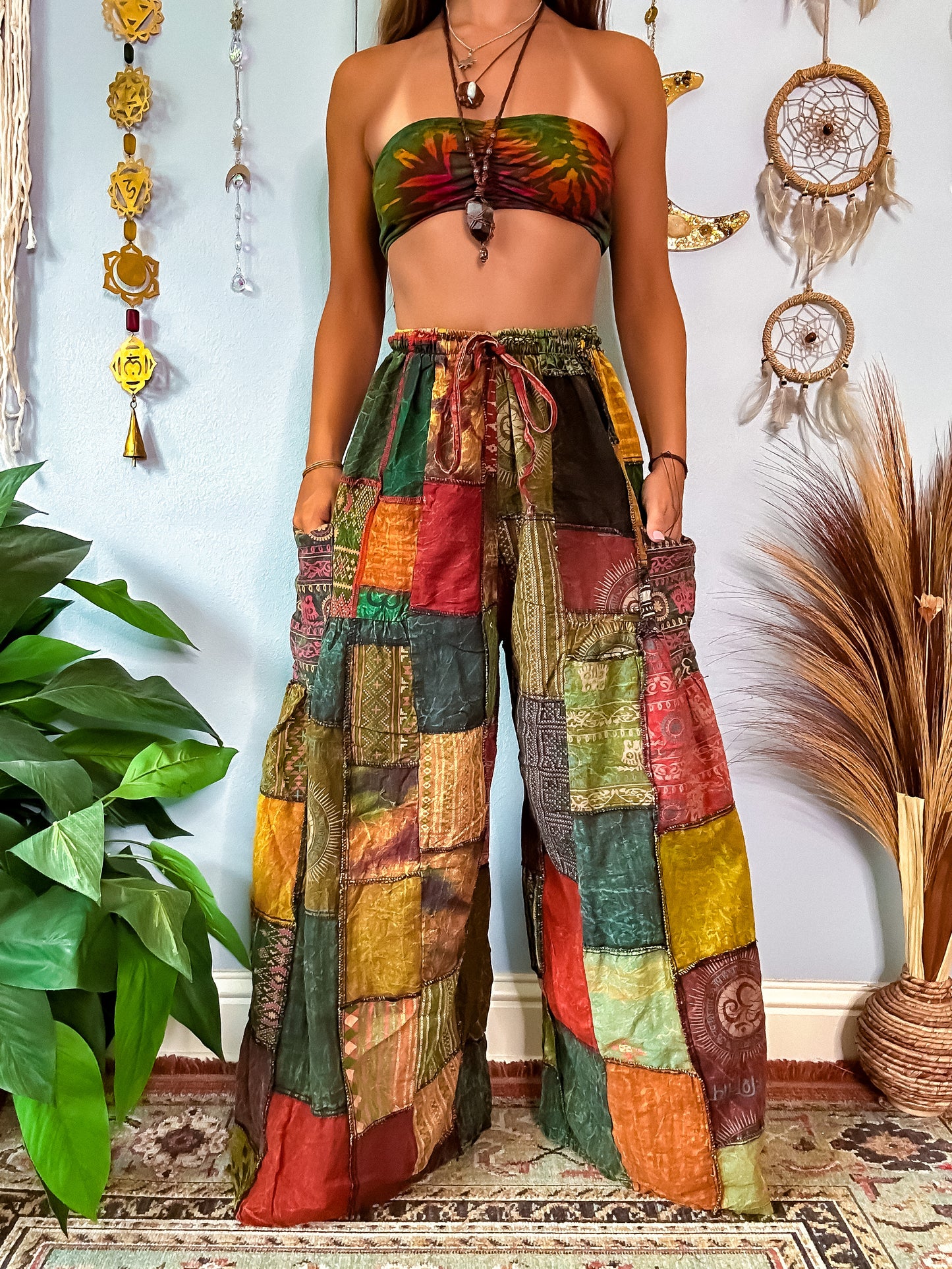 WOODLAND WIDE LEG TROUSERS - WARM