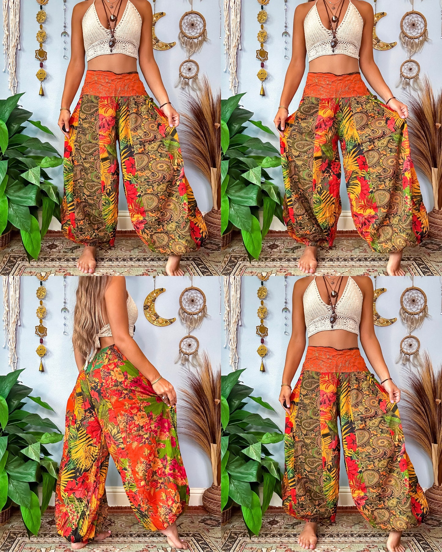CORDELIA PATCHWORK HAREM TROUSERS