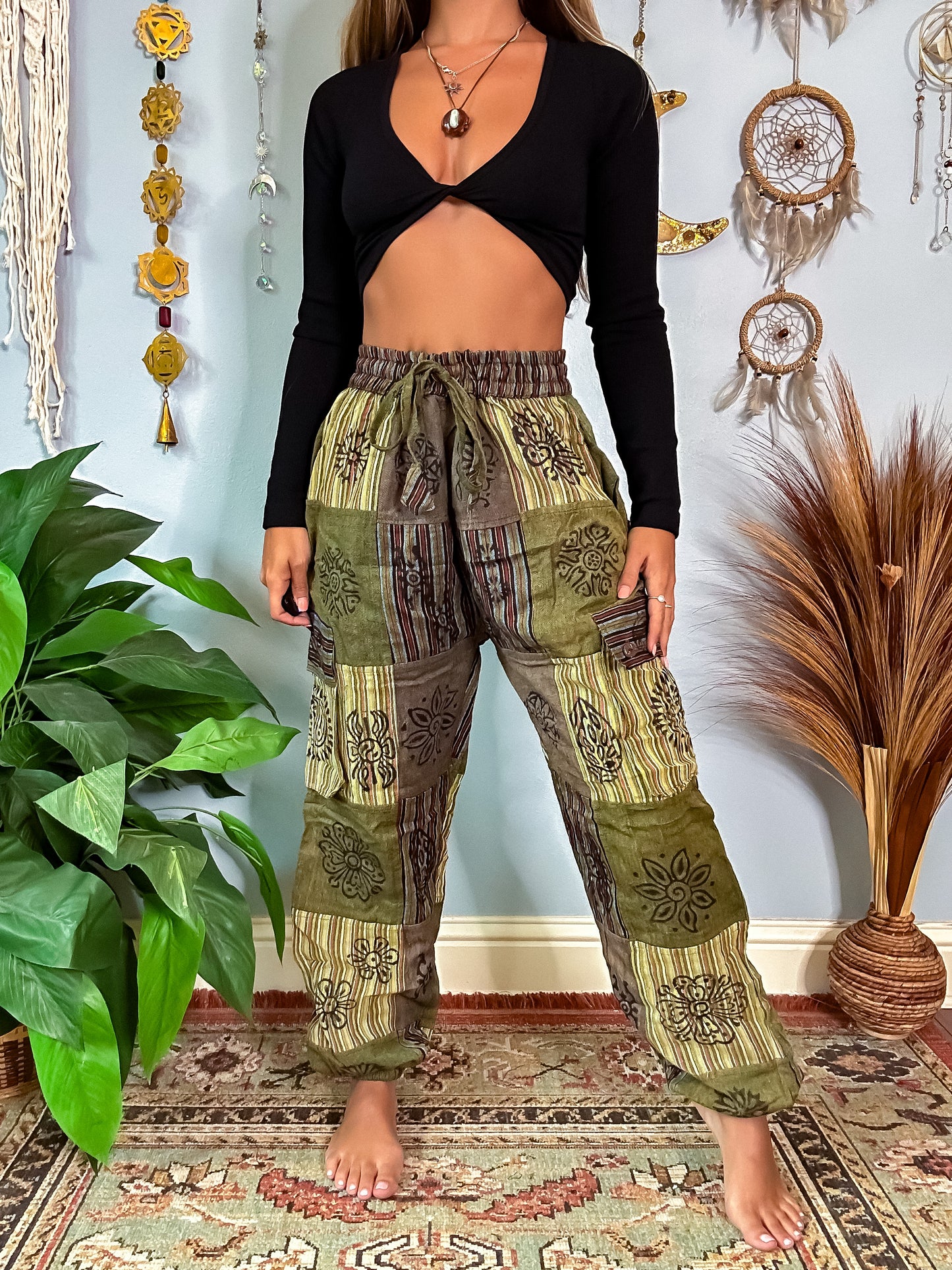 FORAGER HAREM TROUSERS - OLIVE