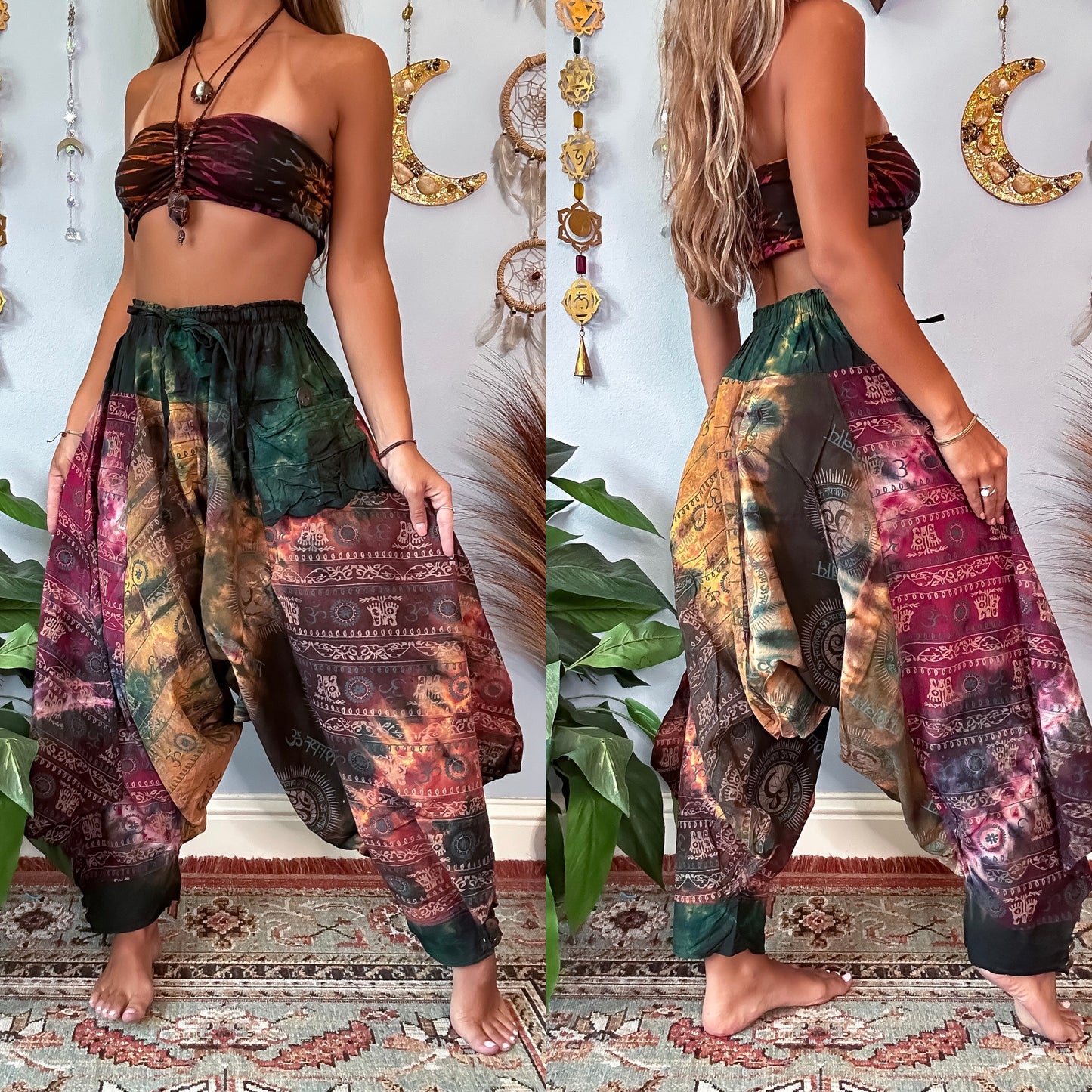 OMARI DROP CROTCH HAREM TROUSERS