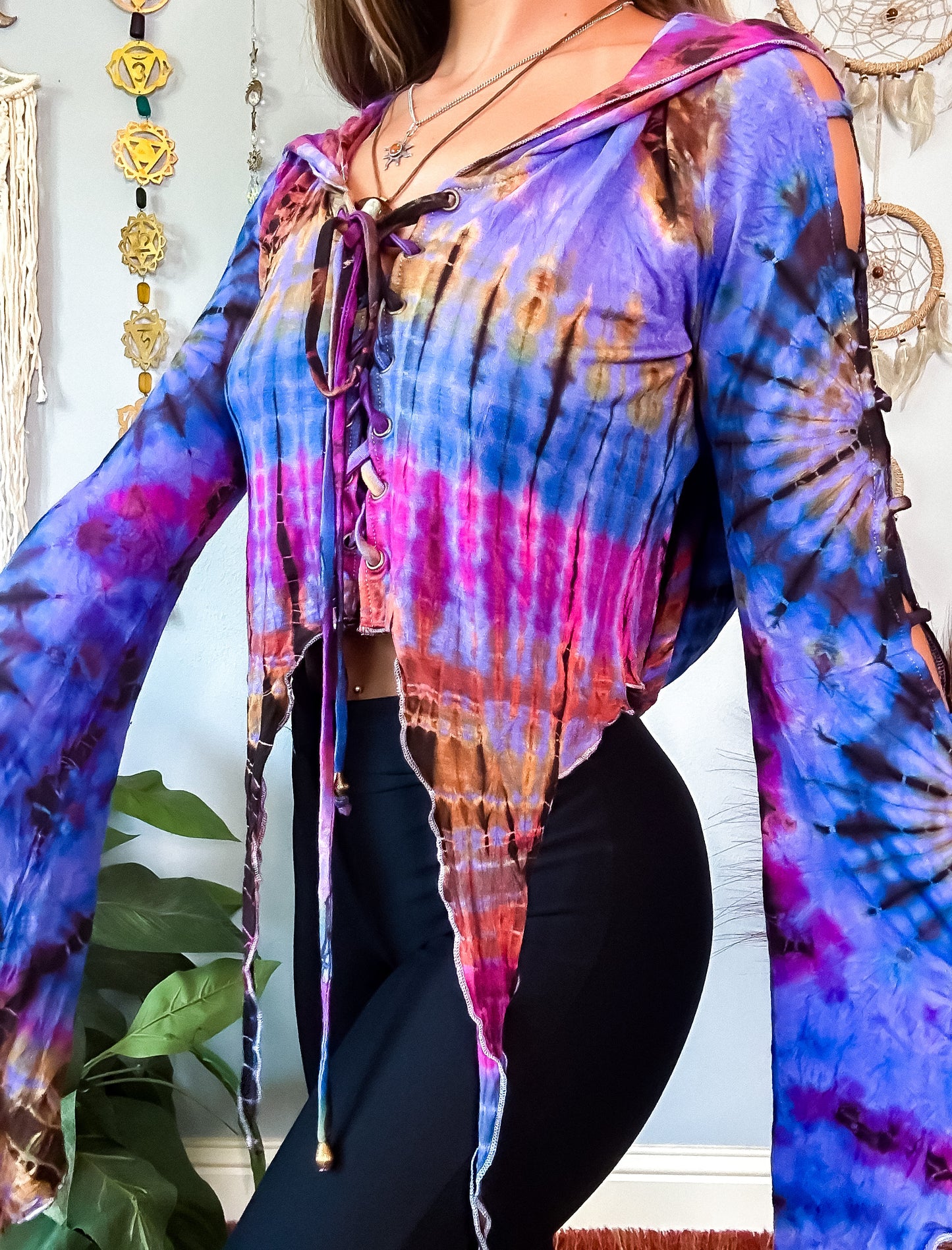 TRIXIE HOODED TOP - PURPLE