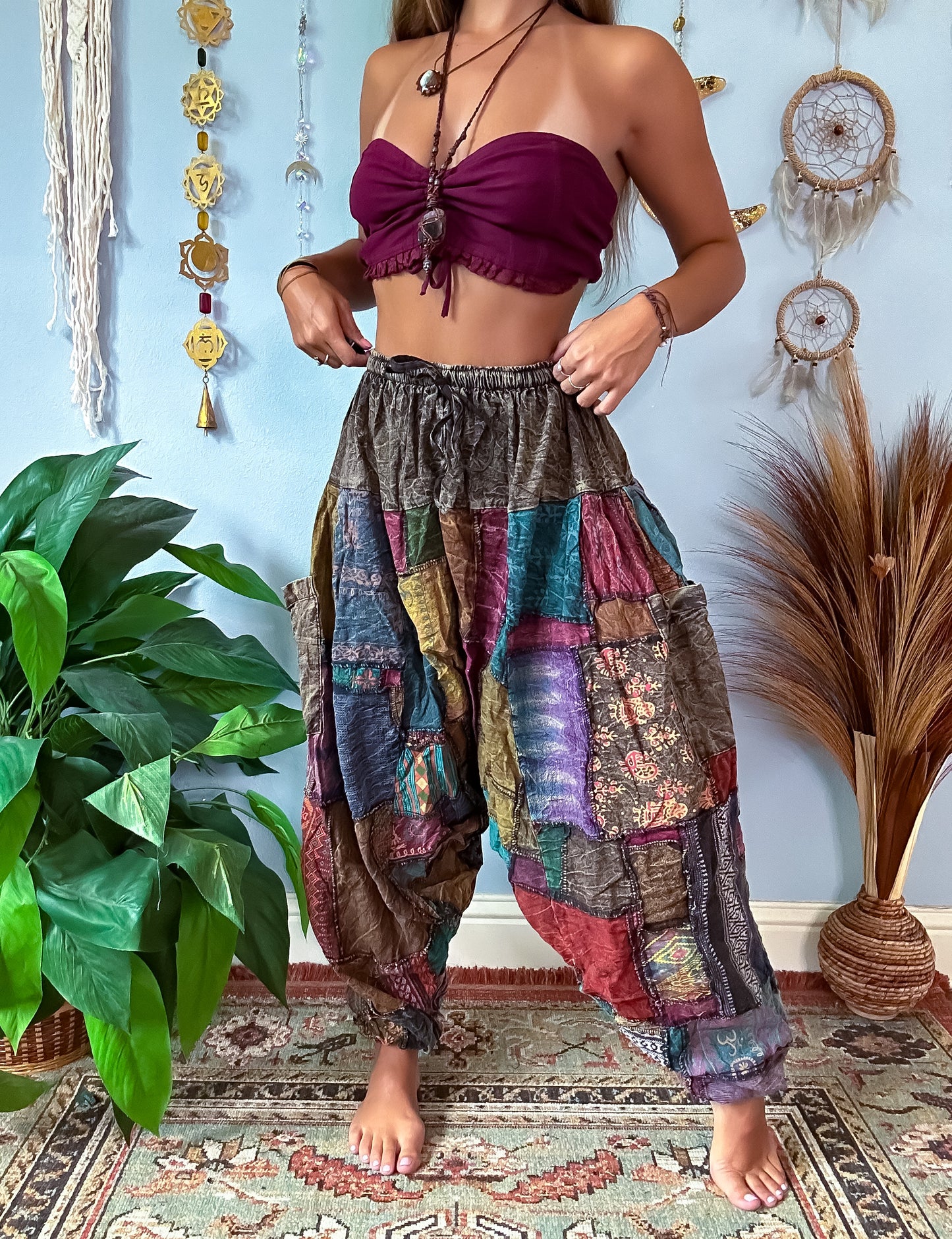 FORESTER HAREM TROUSERS - EARTH