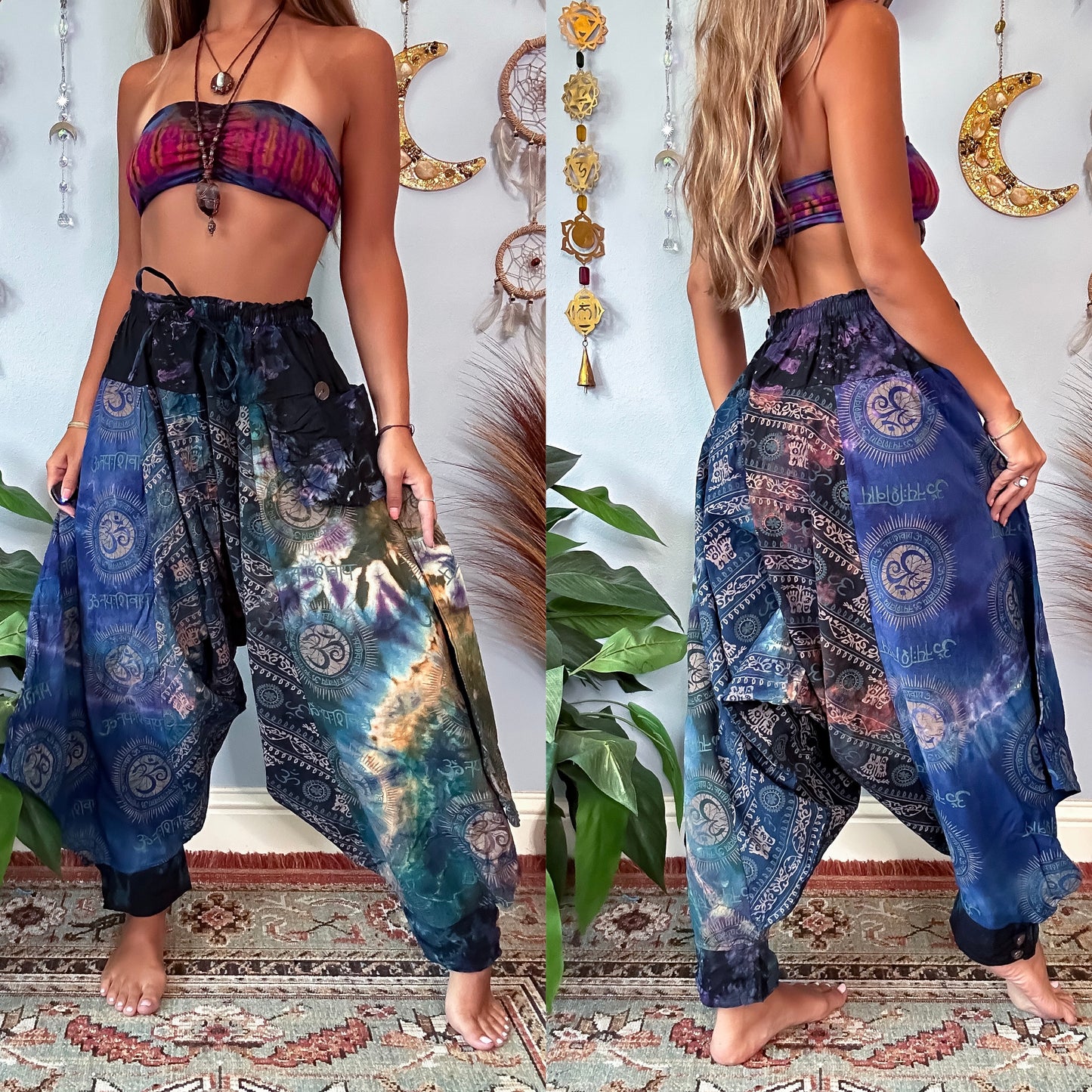 OMARI DROP CROTCH HAREM TROUSERS