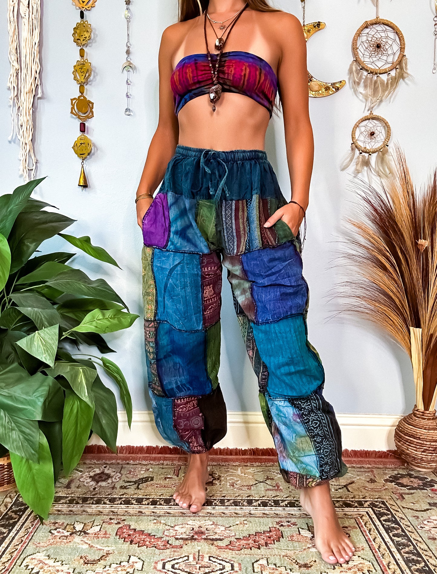 WOODLAND HAREM TROUSERS - COOL TONED