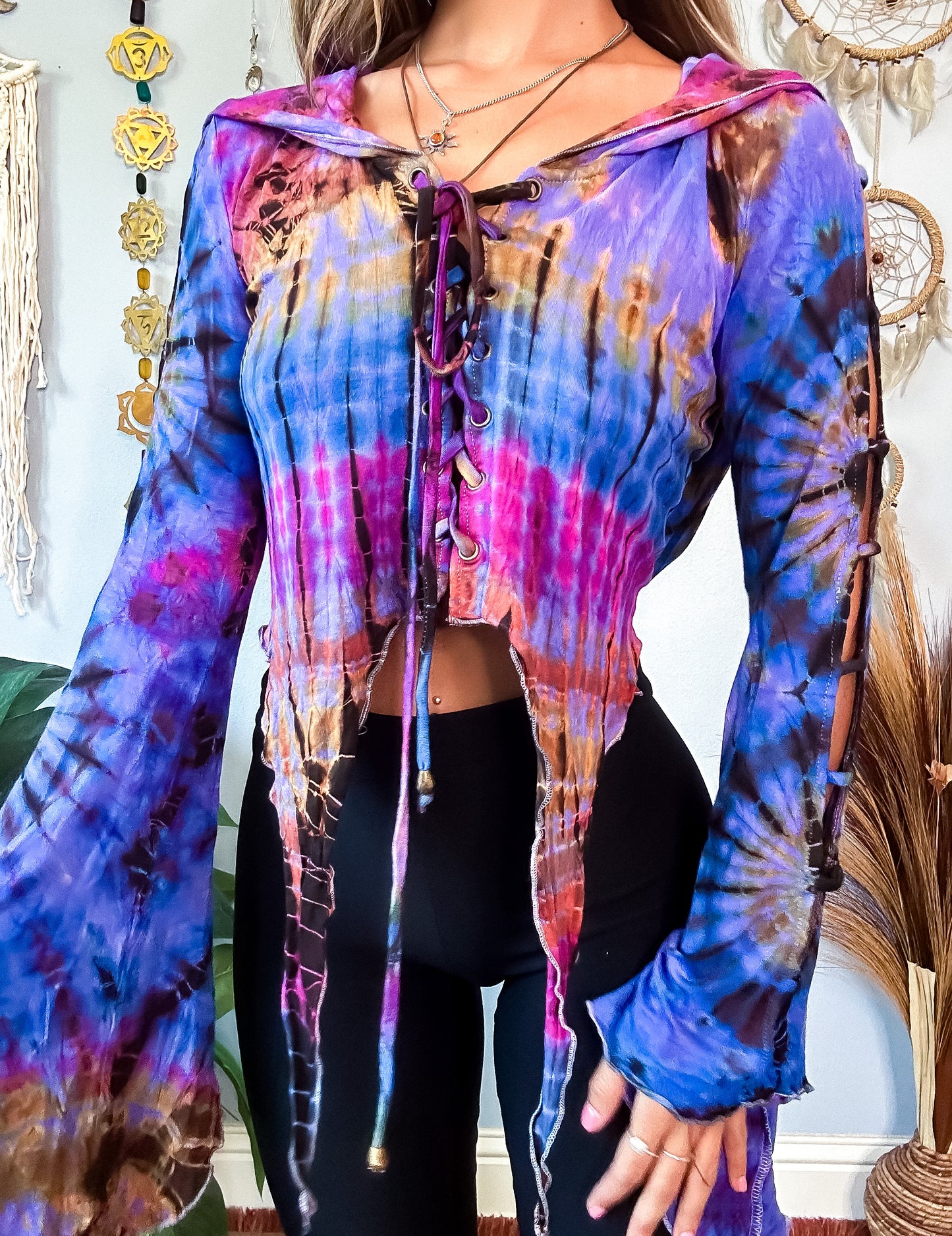 TRIXIE HOODED TOP - PURPLE