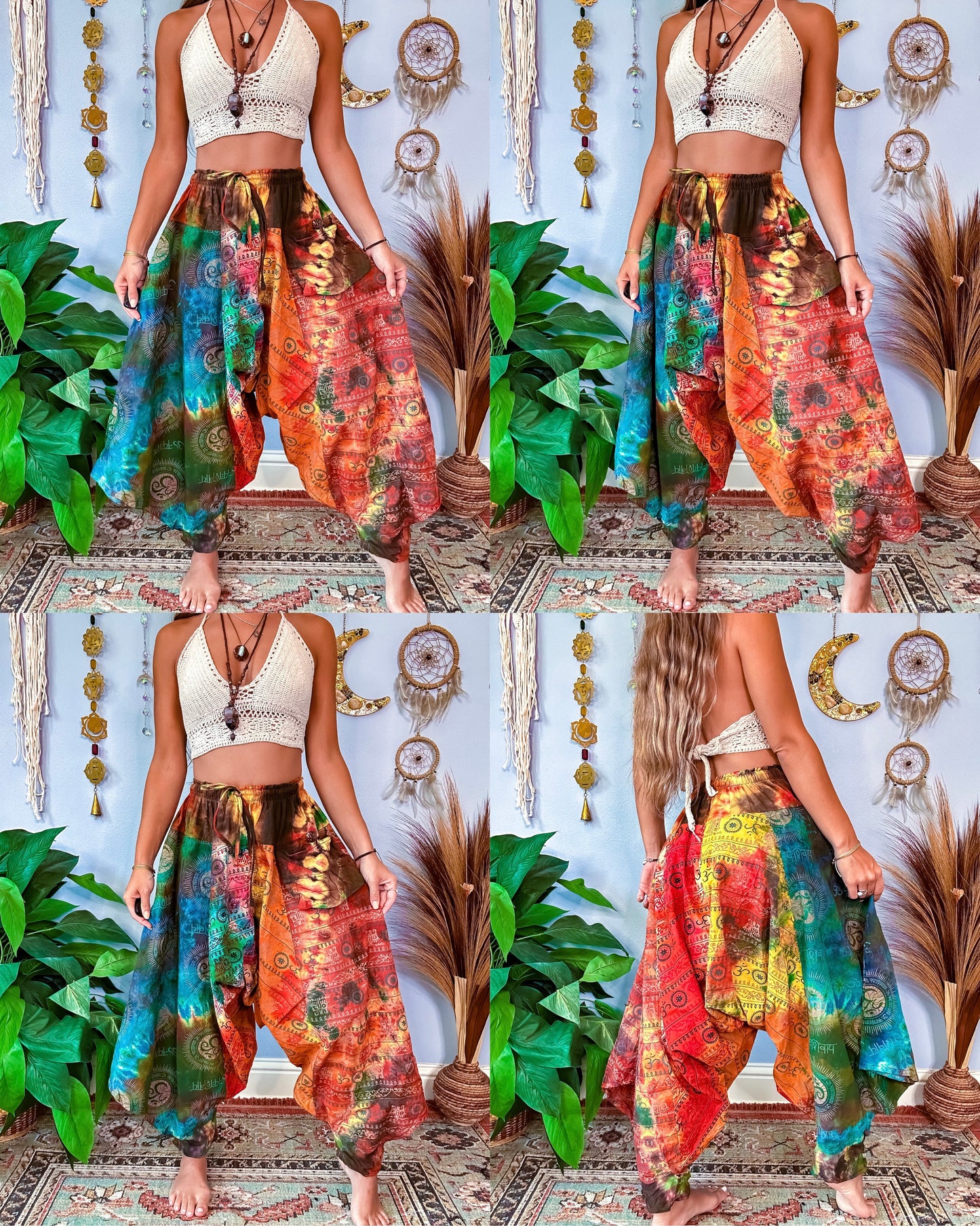 OMARI DROP CROTCH HAREM TROUSERS