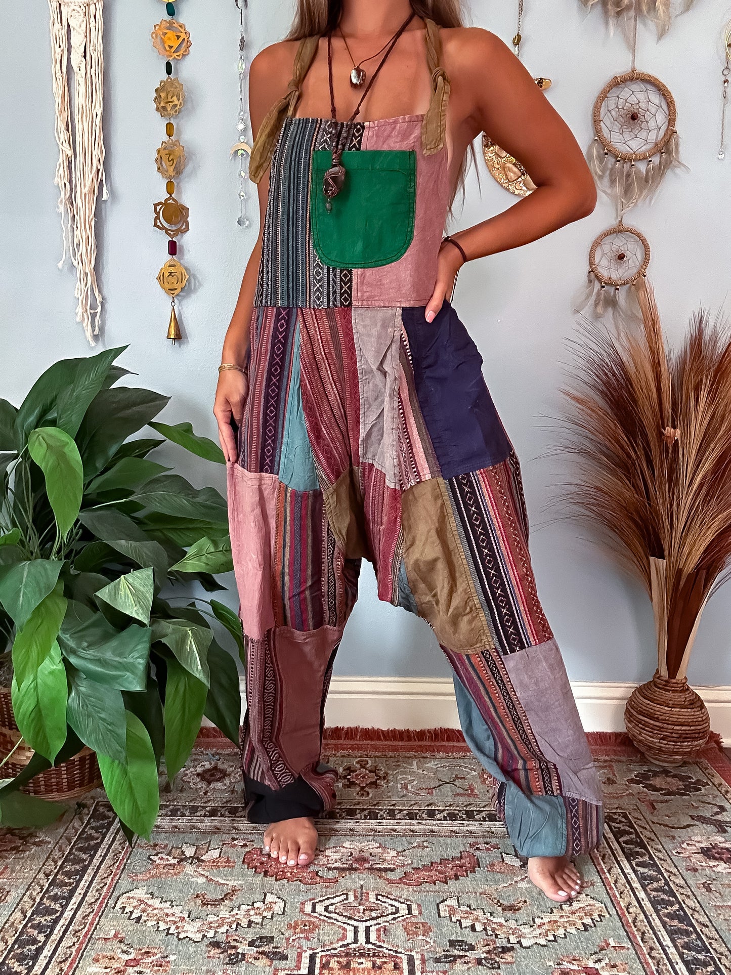 CARTER HAREM OVERALLS - EARTH