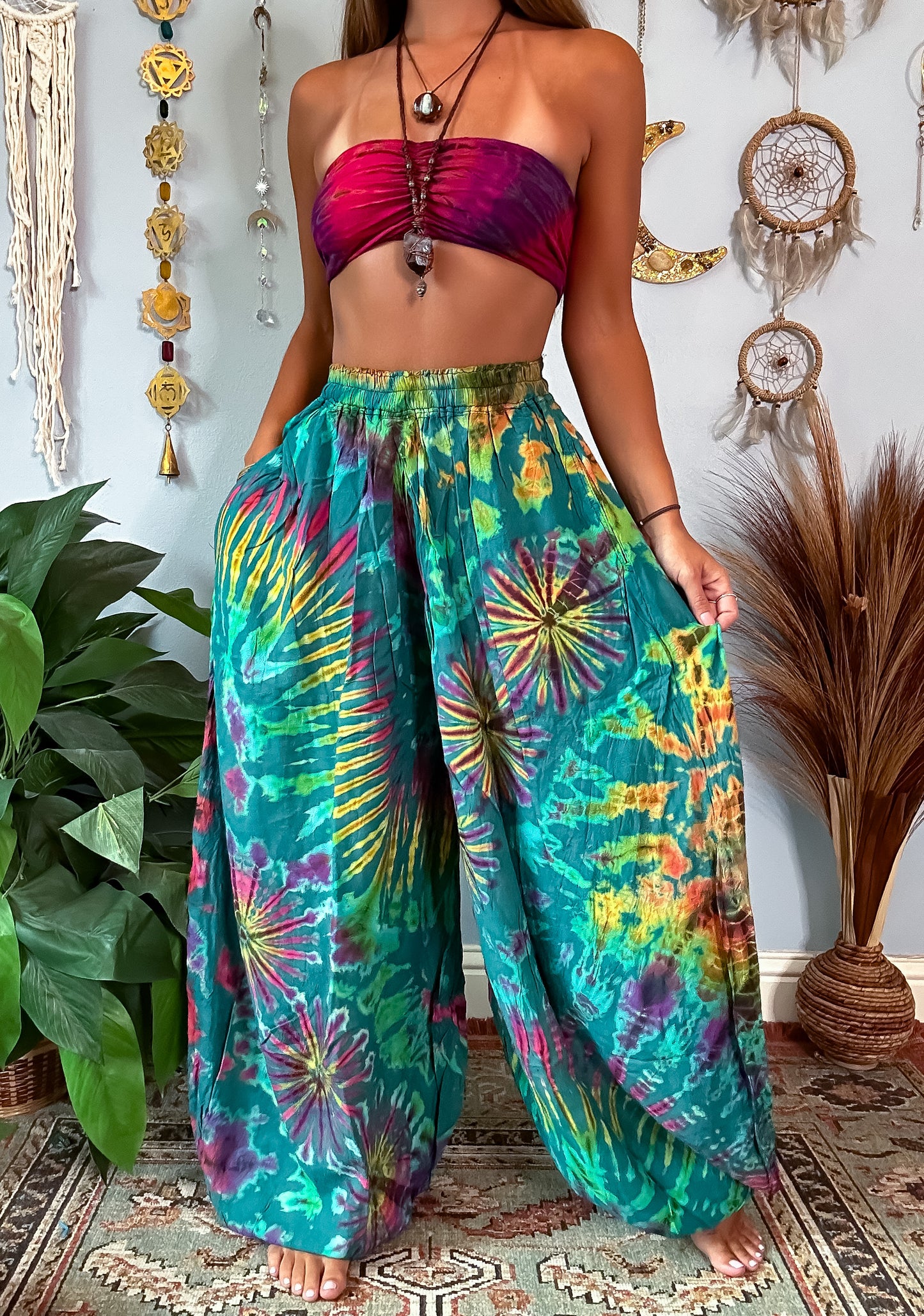 NOVA HAREM TROUSERS - LAGOON