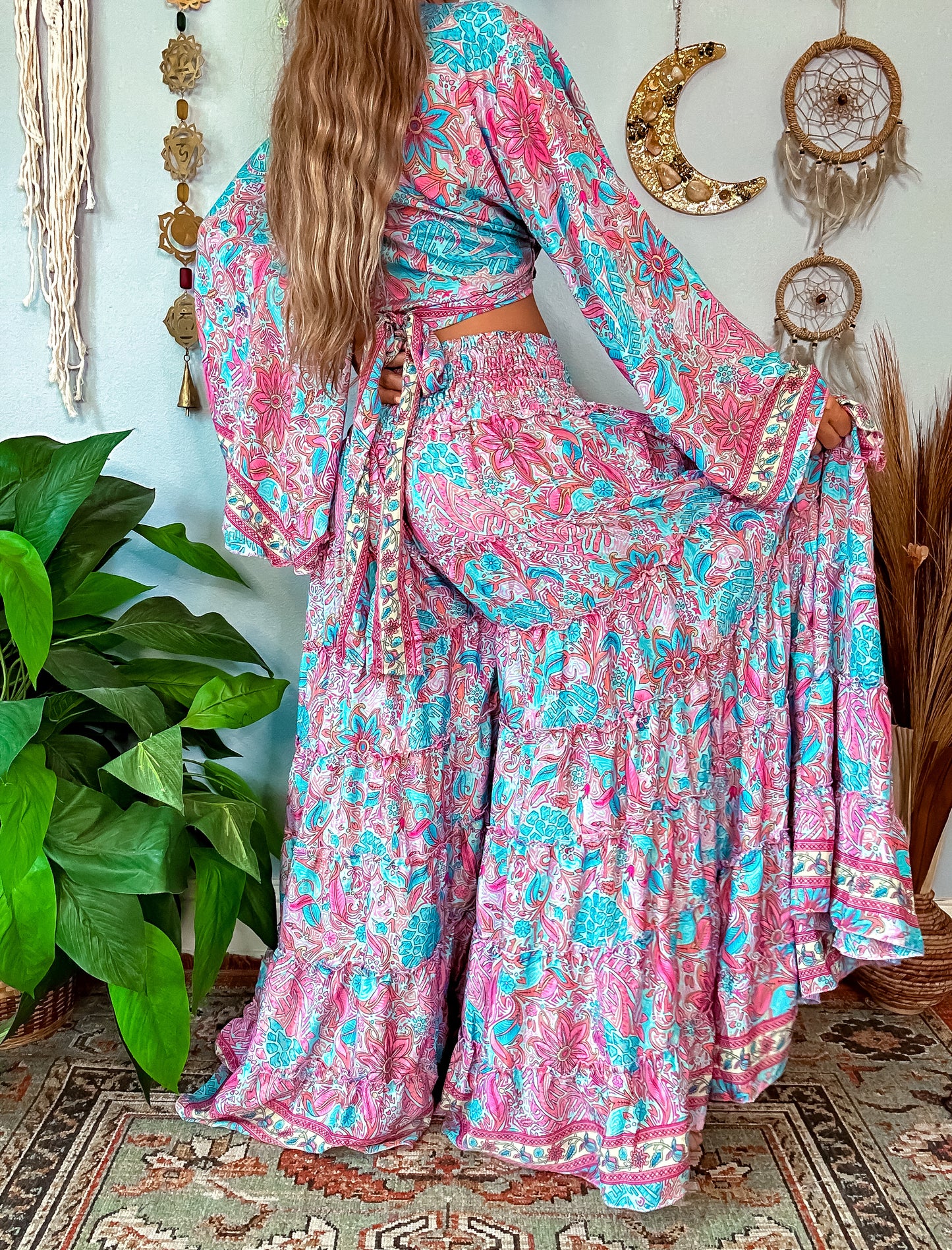 WILLOW TOP & PANTS SET - SKY BLUE