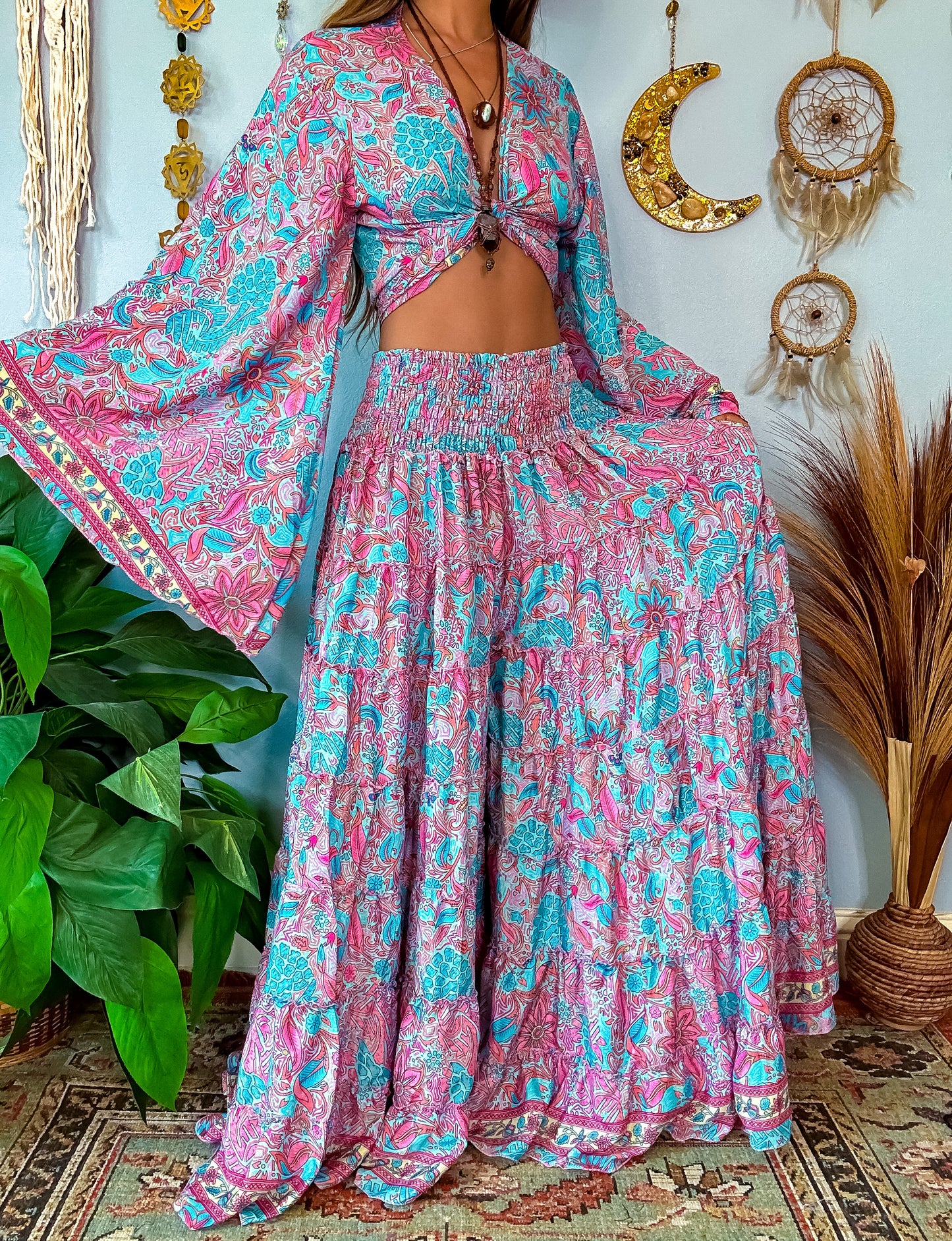 WILLOW TOP & PANTS SET - SKY BLUE