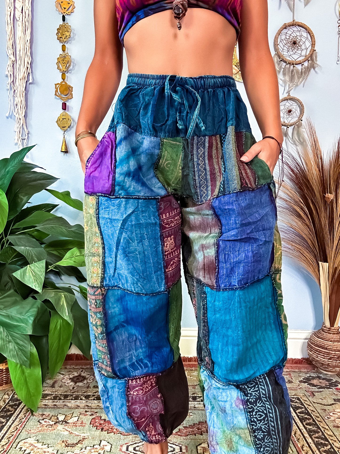 WOODLAND HAREM TROUSERS - COOL TONED