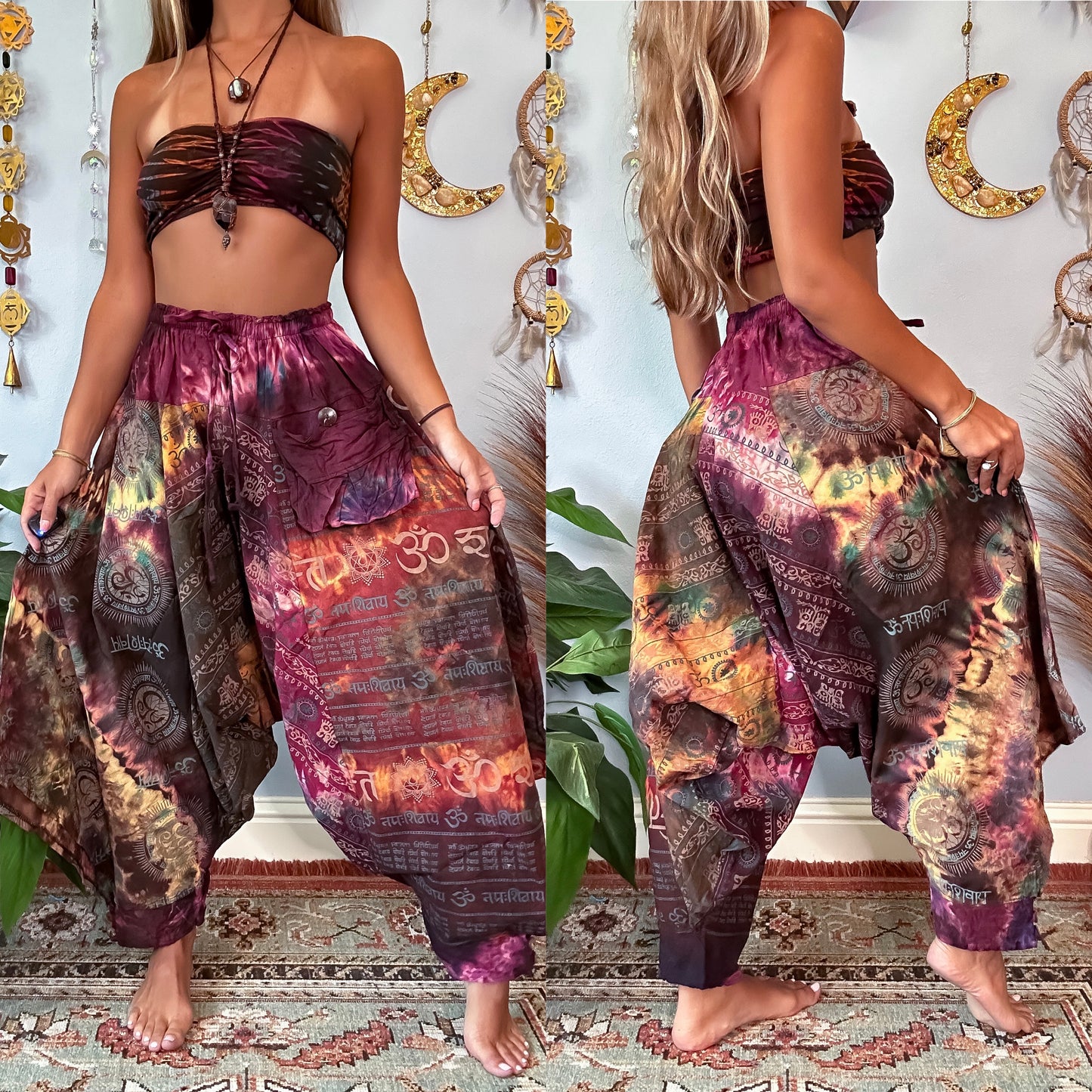 OMARI DROP CROTCH HAREM TROUSERS