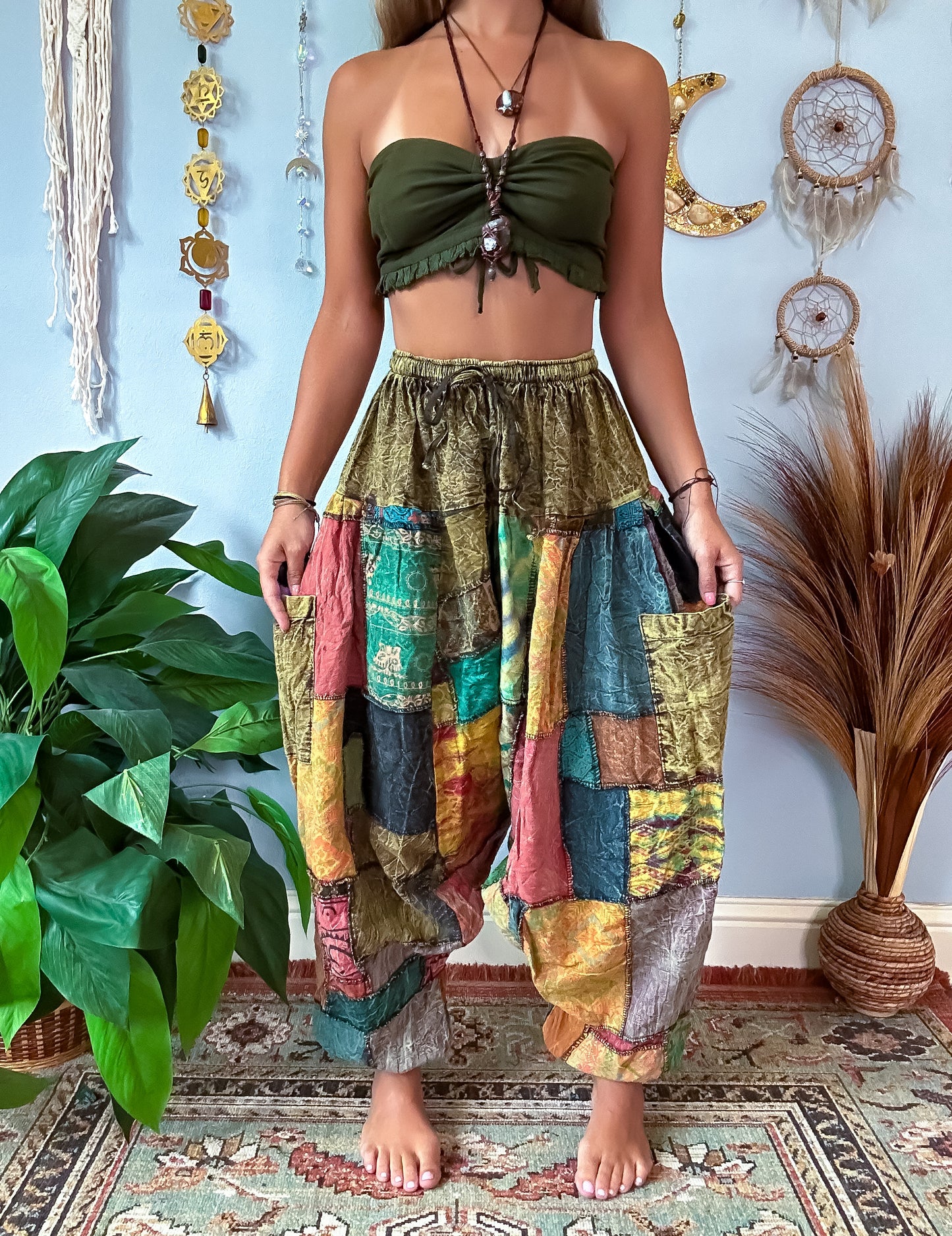 FORESTER HAREM TROUSERS - LIGHT FOREST