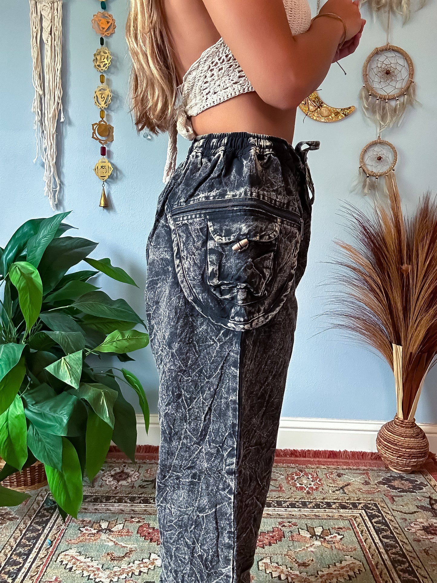 CEDAR HAREM TROUSERS - STONE